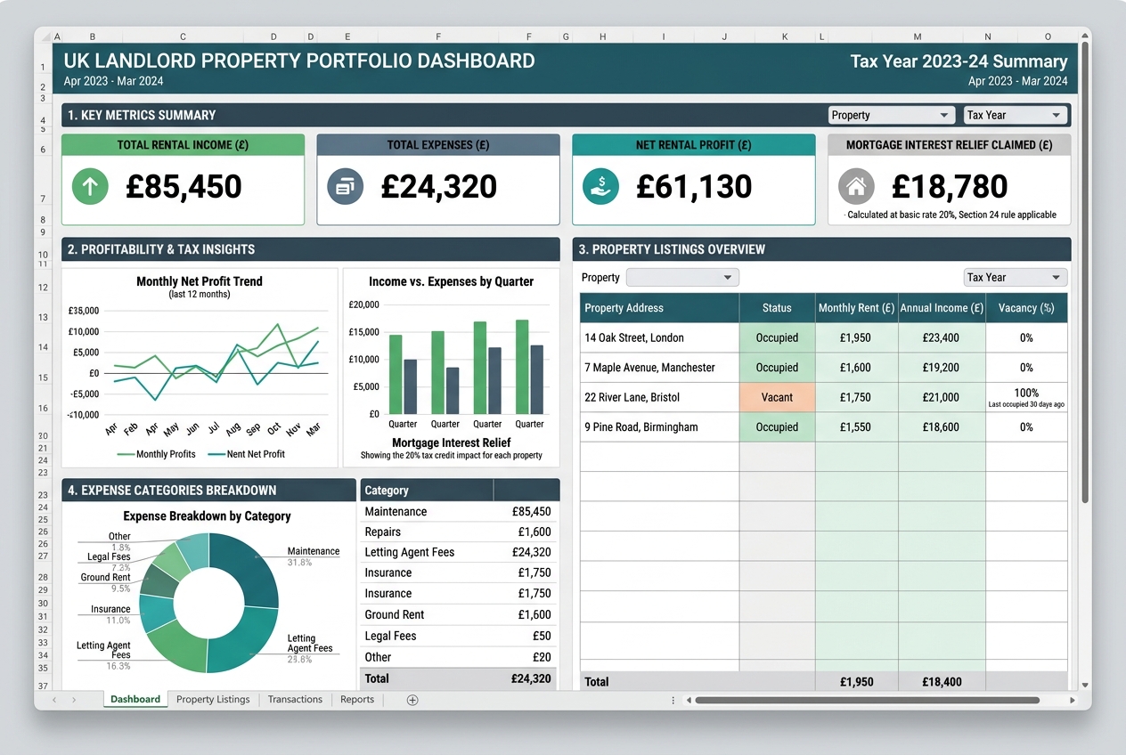 UK Landlord Property Tracker Preview